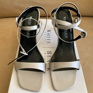 White House Black Market NEW Strappy silk pumps 9.
